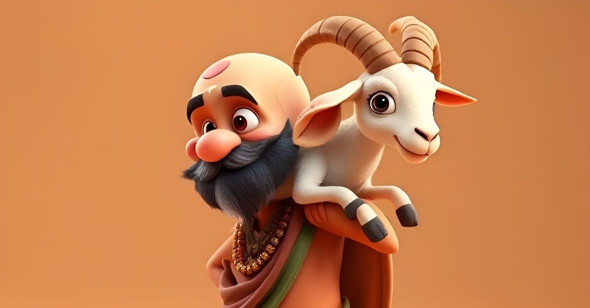 The Brahmin And His Goat - Panchatantra Stories - Little Authors