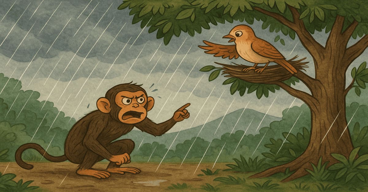 The Bird And The Monkey - Panchatantra Stories - Little Authors