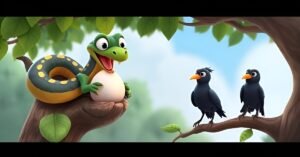 The Crow And the snake - Panchatantra Stories - Aesop Fables - Little Authors