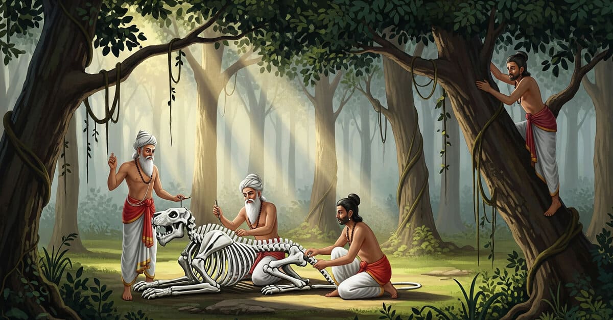 The Lion That Sprang To Life - Panchatantra Stories - Little Authors