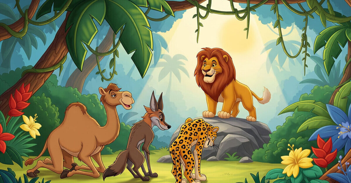 The Camel, Jackal, Lion - Panchatantra Story - Little Author